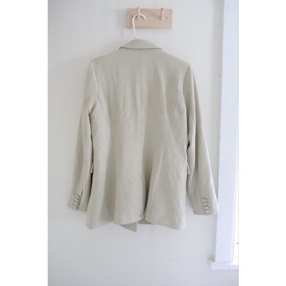 House of Harlow 1960 Blazer Womens M Light Green Woven Tweed Jacket NWT - Picture 7 of 8